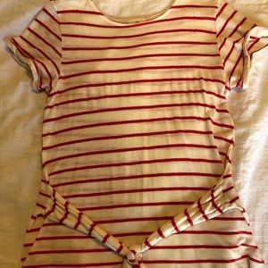 anthro brands tie-front tee